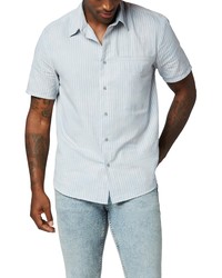 Hudson Jeans Pinstripe Short Sleeve Button Up Shirt