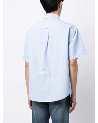 SPORT b. by agnès b. Striped Short Sleeve Cotton Shirt