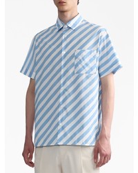 A.P.C. Striped Short Sleeve Cotton Shirt