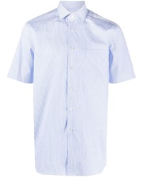 Xacus Striped Short Sleeve Cotton Shirt