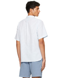 Rhude White Blue Striped Pit Shirt