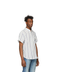 Naked and Famous Denim White Stripe Boucle Easy Shirt