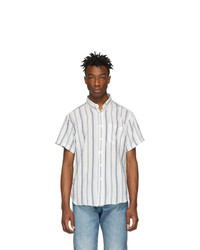 Naked and Famous Denim White Stripe Boucle Easy Shirt