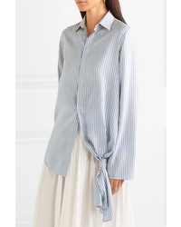 Loewe Asymmetric Striped Silk Shirt