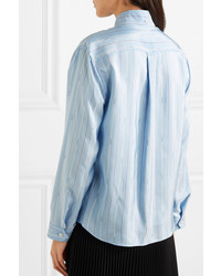 Prada Striped Silk Satin Shirt
