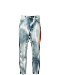 P.E Nation Striped Print Jeans