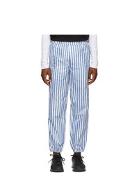 Wonders White And Blue Stripe Camp Track Pants