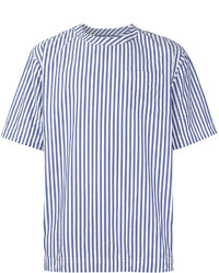 Light Blue Vertical Striped T-shirt
