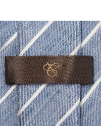 Canali 8cm Striped Slub Linen And Silk Blend Tie