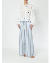 Thierry Colson Striped Wide Leg Trousers