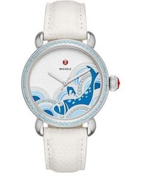 Michele 36mm Seaside Topaz Bluefish Dial Watch Head