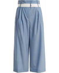 Tibi Paperbag Wide Leg Pleat Trousers With Belt