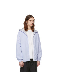 Minotaur Grey And Blue Translucent Hooded Jacket