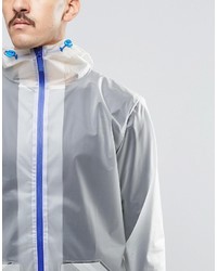 Rains Transparent Jacket With Blue Zip