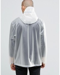 Rains Transparent Jacket With Blue Zip