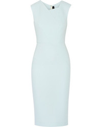 Roland Mouret Chesson Wool Crepe Dress Sky Blue