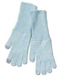 Light Blue Wool Gloves