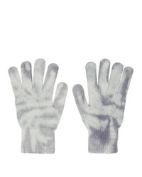 John Elliott Blue Cashmere Tie Dye Gloves