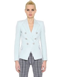Balmain Double Breasted Felted Wool Jacket