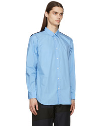 Comme Des Garcons SHIRT Blue Cotton Wool Button Up Shirt