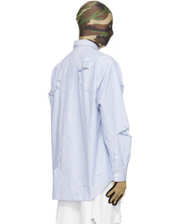 Doublet Blue White Destroyed Shirt