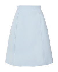 Light Blue Wool Midi Skirt