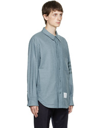 Thom Browne Blue 4 Bar Shirt Jacket