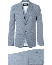 Light Blue Wool Three Piece Suit