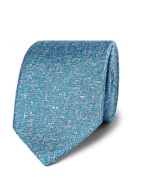 Light Blue Woven Silk Tie
