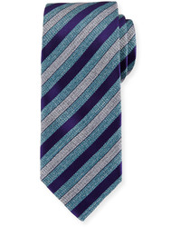 Brioni Woven Heathered Stripe Silk Tie