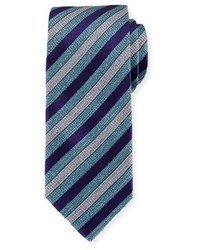 Brioni Woven Heathered Stripe Silk Tie