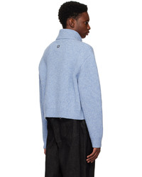 Wooyoungmi Blue Half Zip Sweater