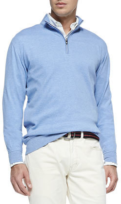 blue zipper sweater