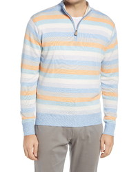 Peter Millar Crown Cool Quarter Zip Wool Blend Sweater