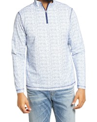 Bugatchi Ooohcotton Tech Funnel Neck Quarter Zip Pullover