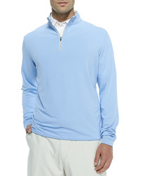 Peter Millar Perth Quarter Zip Pullover Sweater Blue