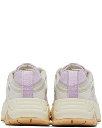 MSGM Off White Purple Vortex Sneakers