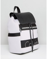 Calvin Klein Re Issue Fold Over Backpack Scuba Lilac Backpack