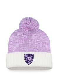 FANATICS Branded Whitepurple Florida Panthers Hockey Fights Cancer Cuffed Knit Hat With Pom At Nordstrom