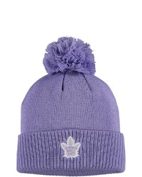 adidas Purple Toronto Maple Leafs 2021 Hockey Fights Cancer Cuffed Knit Hat With Pom At Nordstrom