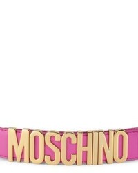 Moschino Embroidered Mirror Logo Belt