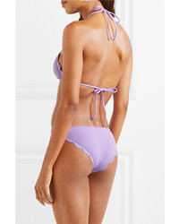 Marysia Broadway Scalloped Stretch Crepe Triangle Bikini Top