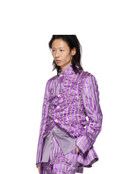 Comme Des Garcons Homme Plus Purple Silk Blazer
