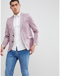 Burton Menswear Slim Blazer In Pink