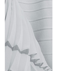 Herve Leger Herv Lger Pliss Chiffon Paneled Bandage Dress Lilac