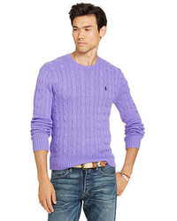 Light Violet Cable Sweater