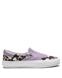 Light Violet Canvas Slip-on Sneakers