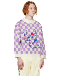 KidSuper Purple White Soccer Sweater