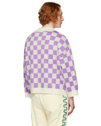 KidSuper Purple White Soccer Sweater