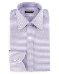 Tom Ford Check Dress Shirt Purple